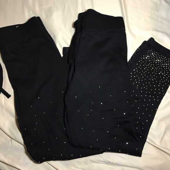 2 pairs of black justice sweatpants gold sparkles - Picture 6 of 6